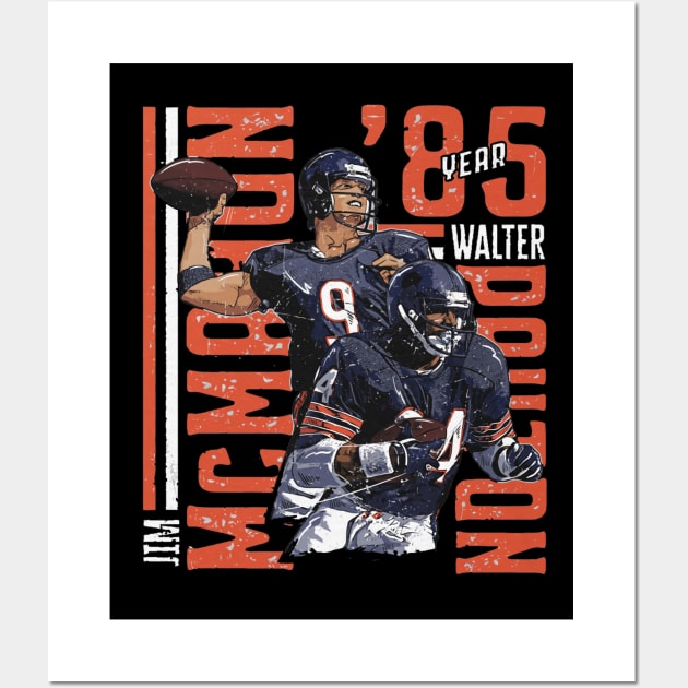 Jim McMahon & Walter Payton Chicago Duo Wall Art by Chunta_Design